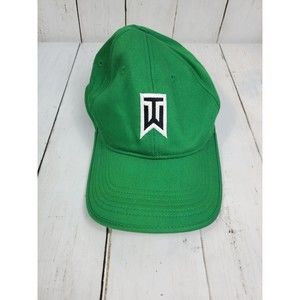 Nike Golf Tiger Woods Mens Hat Green RZN VRS Strapback One Size Fits Most